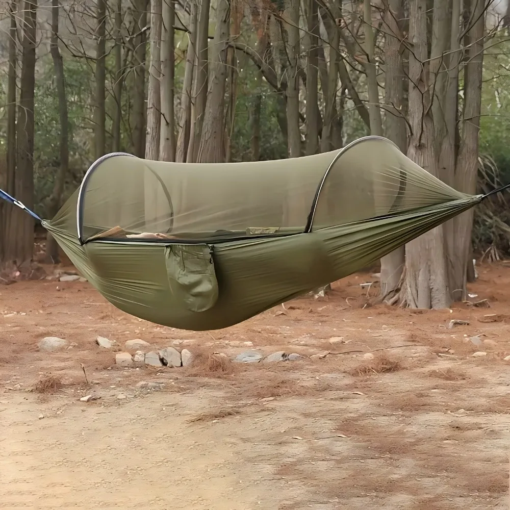 Outdoor Camping hamak podwójny duży rozmiar z moskitierą namiot do spania hamaki meble ogrodowe łóżko hamak do spania namiot