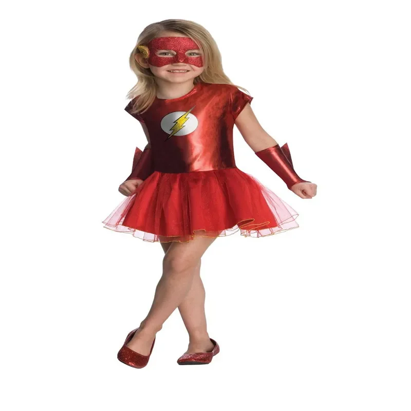 Deluxe Child Dawn Of Justice Superhero Flashman Halloween Costume Girls Princess Diana Dressing-Up 2021 New Gifts Cos Set Dress