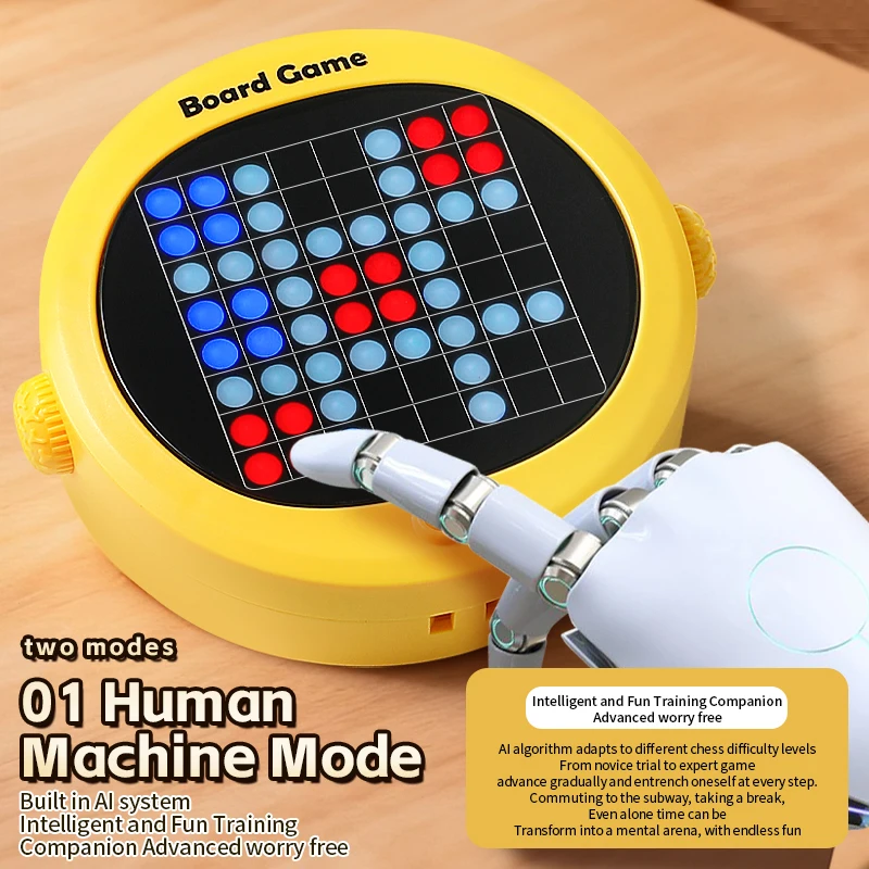Electronic Reverse Gomoku Board Game - AI Human Machine & 2-Player Double Mode,Enhance Logical Thinking & Focus