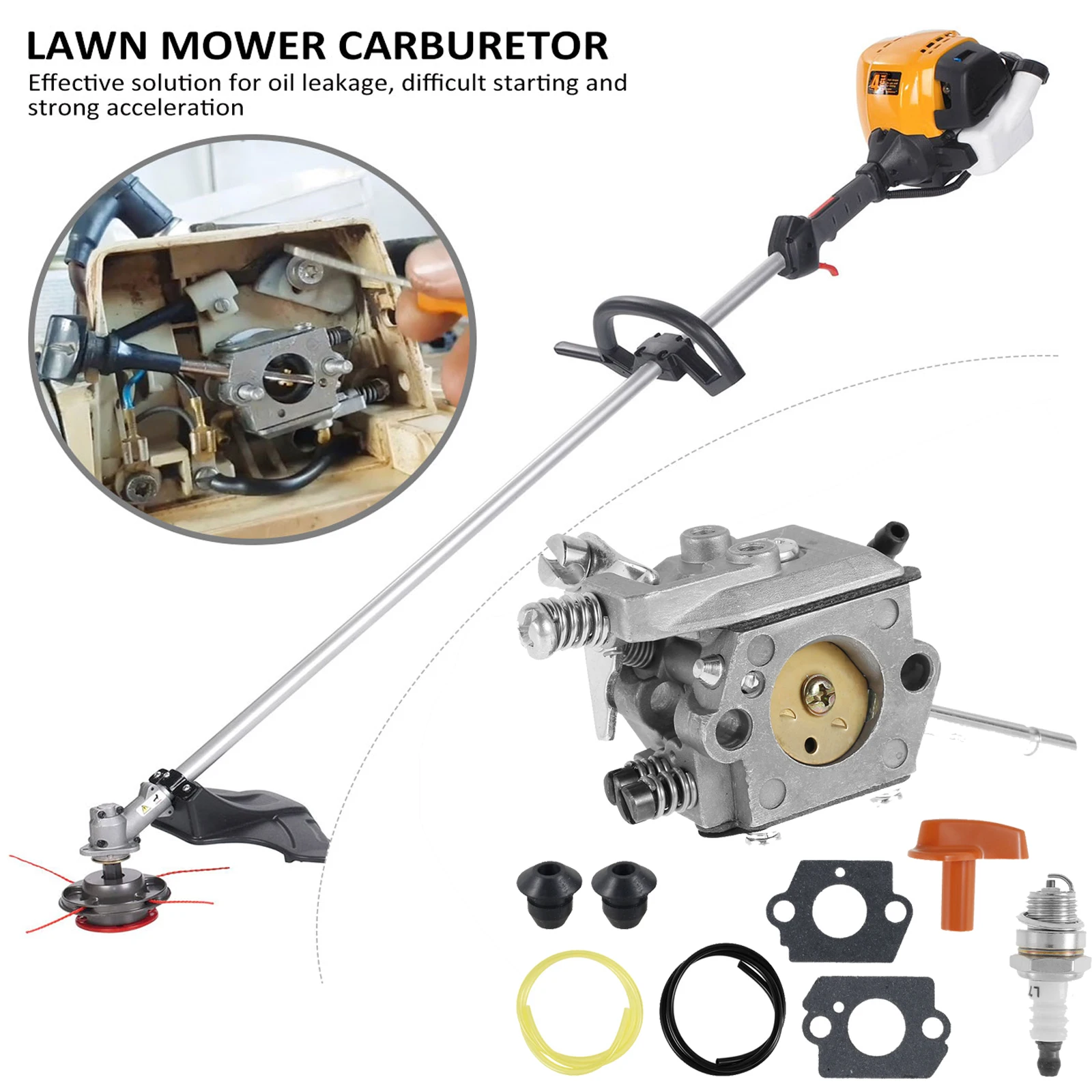 

Carburetor Kit For FS48/FS52/FS66/FS81/FS106/BR400 Lawn Mower Carburetor Set Brush Cutter Grass Trimmer Replacement Parts