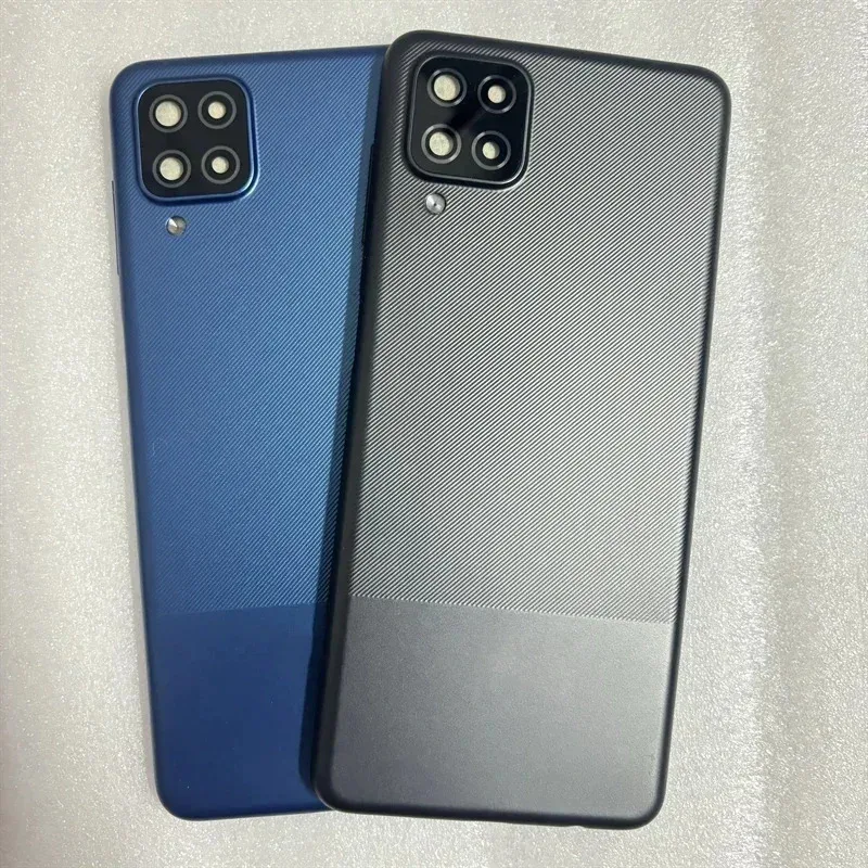 Пластиковая задняя крышка для Samsung Galaxy A12 A125 A125F/DS, корпус задней панели с боковой кнопкой и заменой линзы камеры