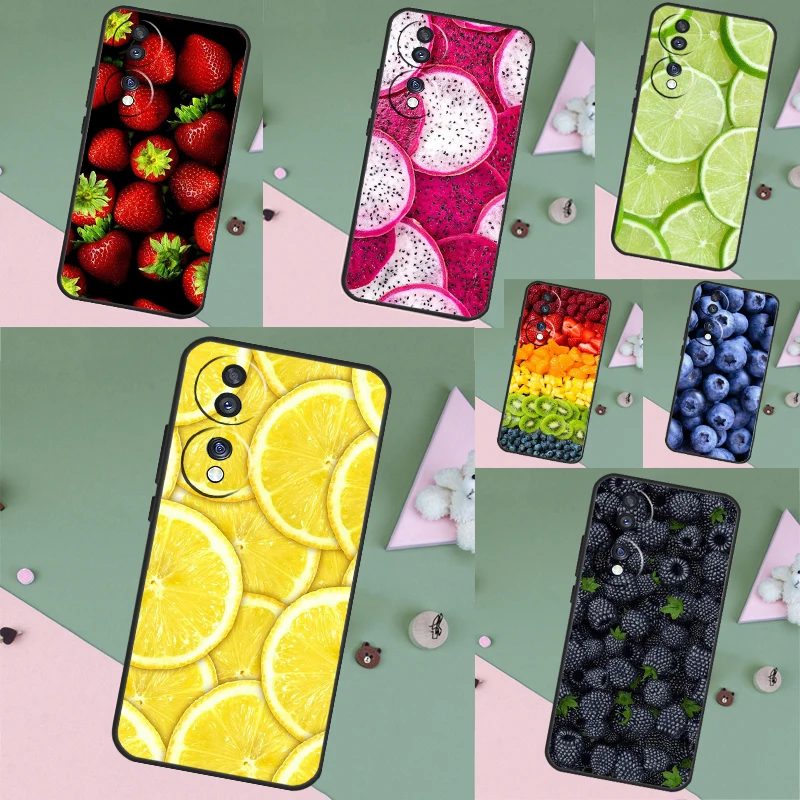 Funda de frutas y bayas de verano para Honor Magic 5 Pro Magic 5 4 Lite X7a X8a X9a X6 X7 X8 X9 8X 9X 50 70 90 Lite