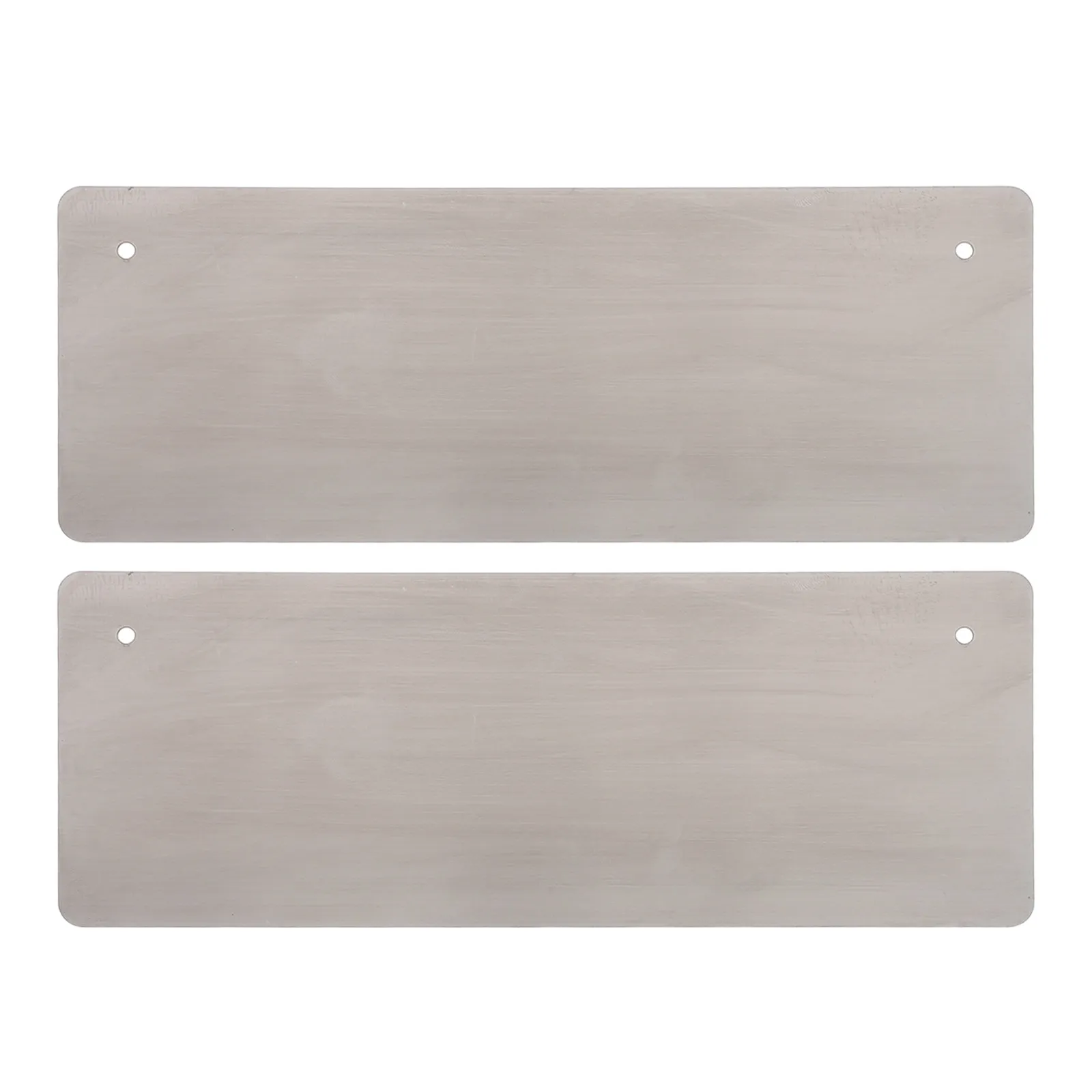 2Pcs Stainless Steel Blank Engraving Name Plates 9.84x3.74in Metal Plaques for Engraving Office Home Restaurant Door Signs