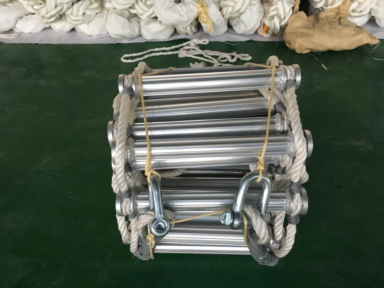 Customized Factory Price Aluminium Alloy Soft Ladder for Marine Supplies Boarding Ladder with Rope Part