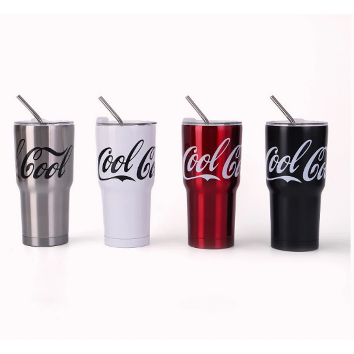304 Stainless Steel Double-Layer Mug, Large Capacity 20oz Coca Cola Water Cup, Mug