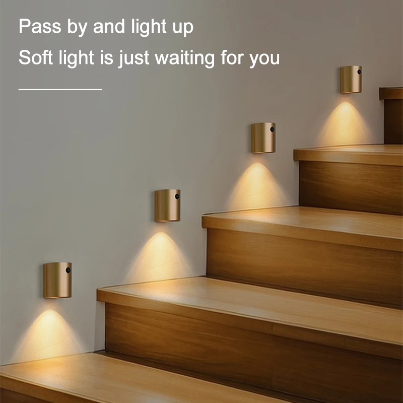 

Светодиодный настенный светильник, перезаряжаемый настенный светильник с датчиком человеческого тела, атмосферное украшение для гостиной, спальни, коридора, фоновый настенный светильник