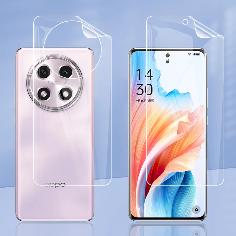 فيلم حامي الشاشة الناعمة ل Oppo ، واضح ، بولي TPU ، ماتي ، ومكافحة بصمات الأصابع ، هيدروجيل ، غطاء كامل