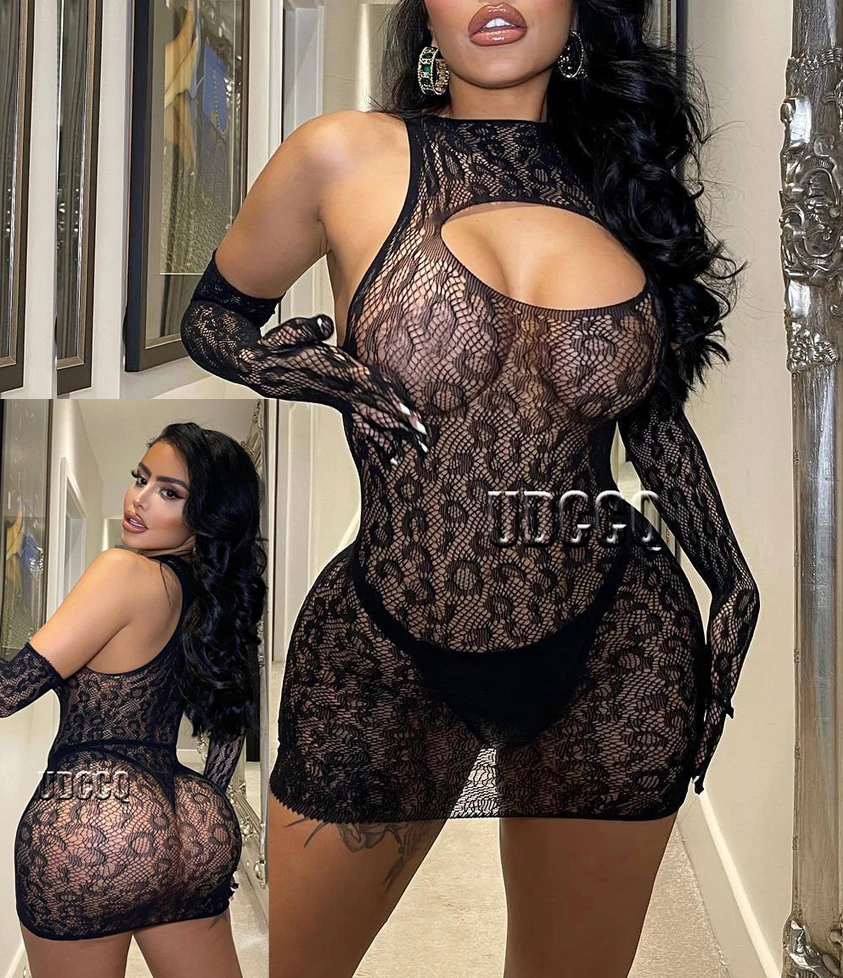 lingerie women sexy Leopard Babydoll Underwear Chemises Catsui exotic apparelt costumes sexy dress for sex langerie+glove