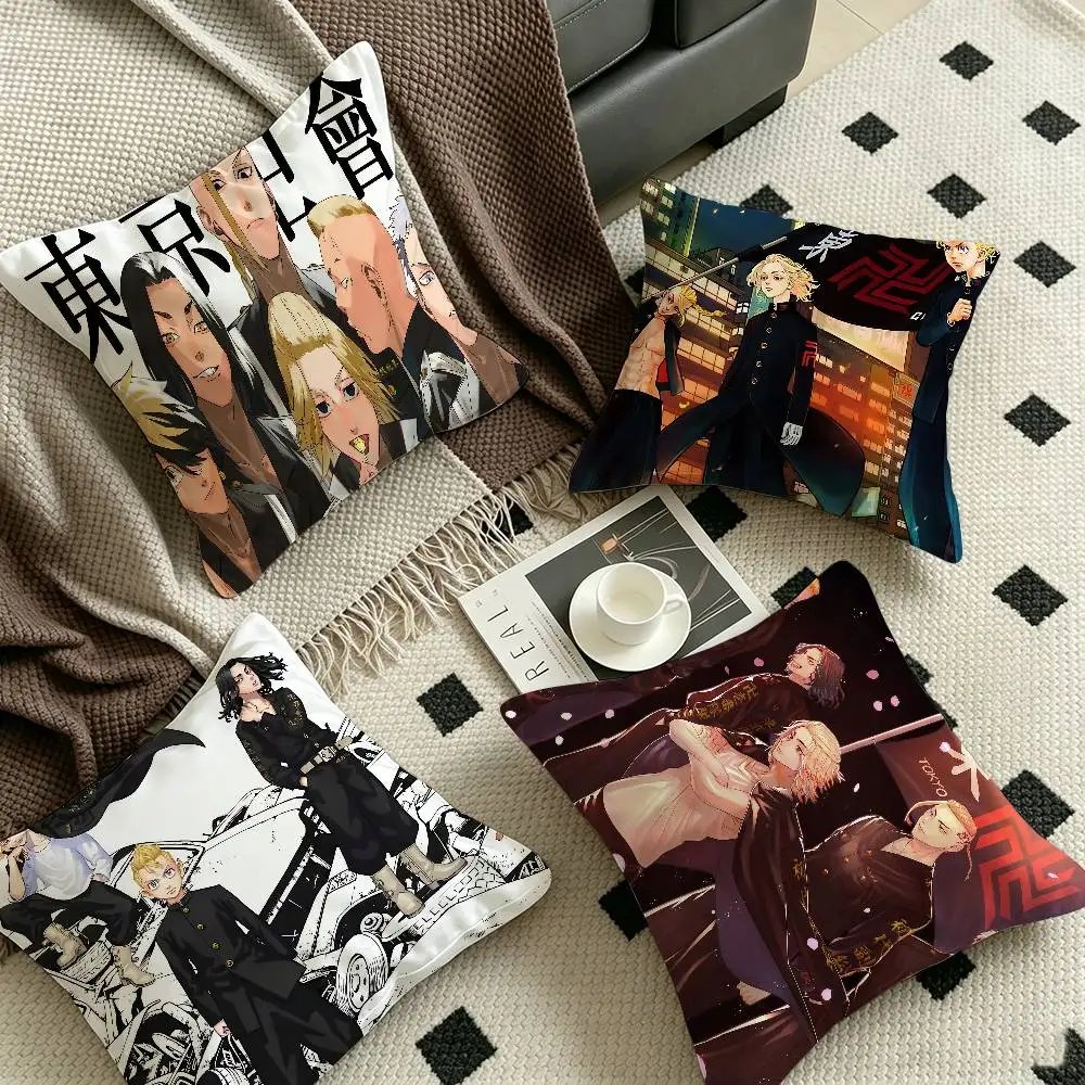 T-Tokyo R-Revengers Cushion Cover Pillowcase Upholstery Sofa Throw Pillow Home Decor Pillowcas