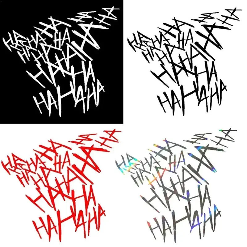 

Colors HaHaHa Joker Car Sticker Funny Helmet Decal Motorcycle Reflective Stickers Stickers Auto Window Bumper Sticker Decor
