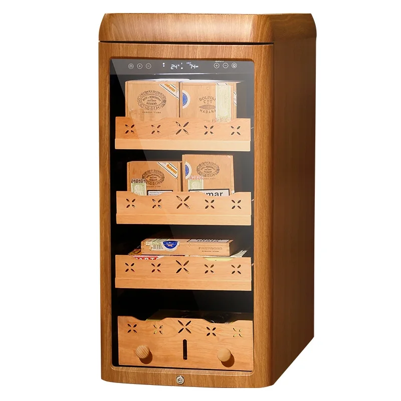 

Free shipping YC-118 cigar cabinet constant temperature and humidity red wine cigar integrated cabinet cedar wood cold st