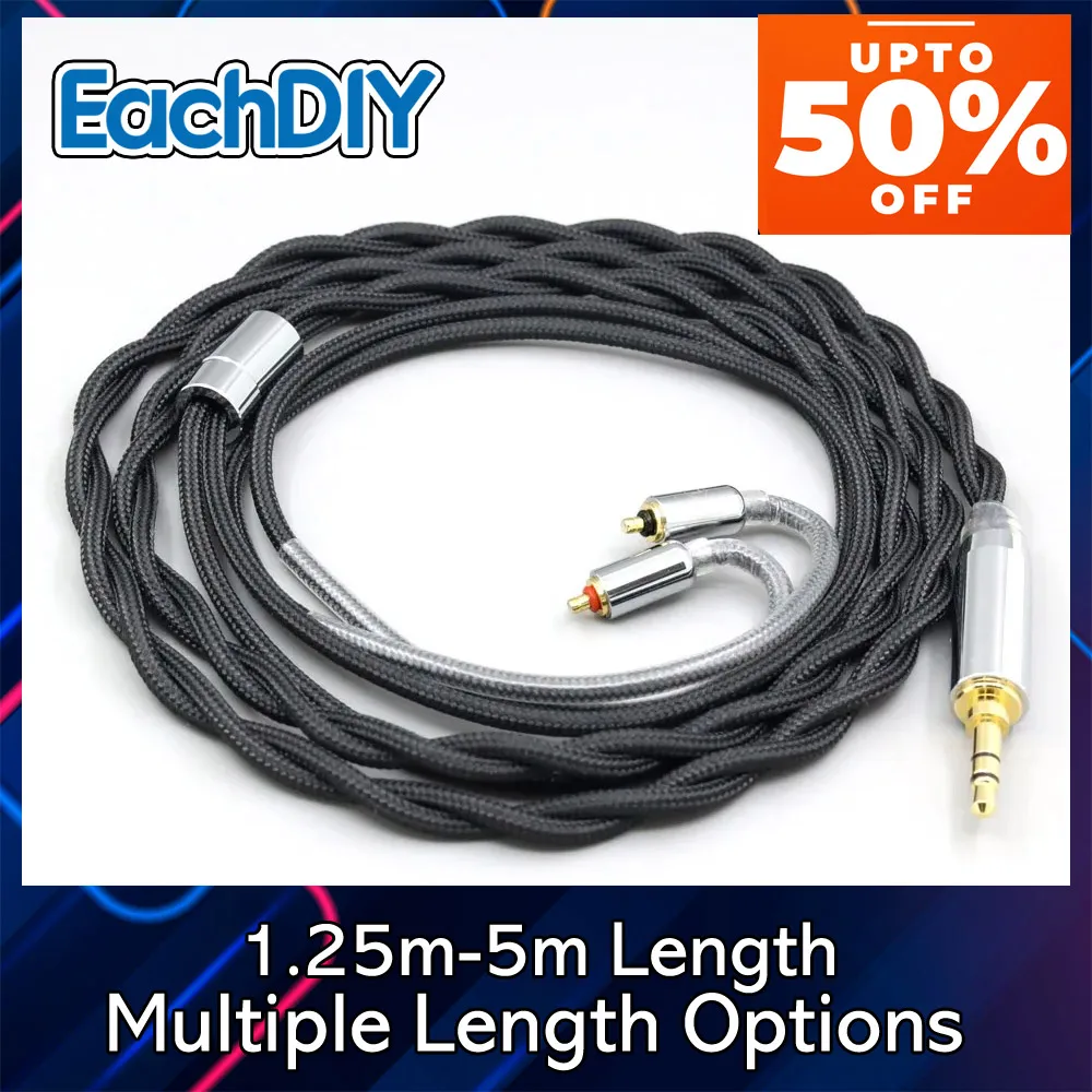 

Кабель для наушников из палладиевого графенового золотого нейлона, чистое серебро 99%, для UE Live UE6 Pro Lighting SUPERBAX IPX 8292