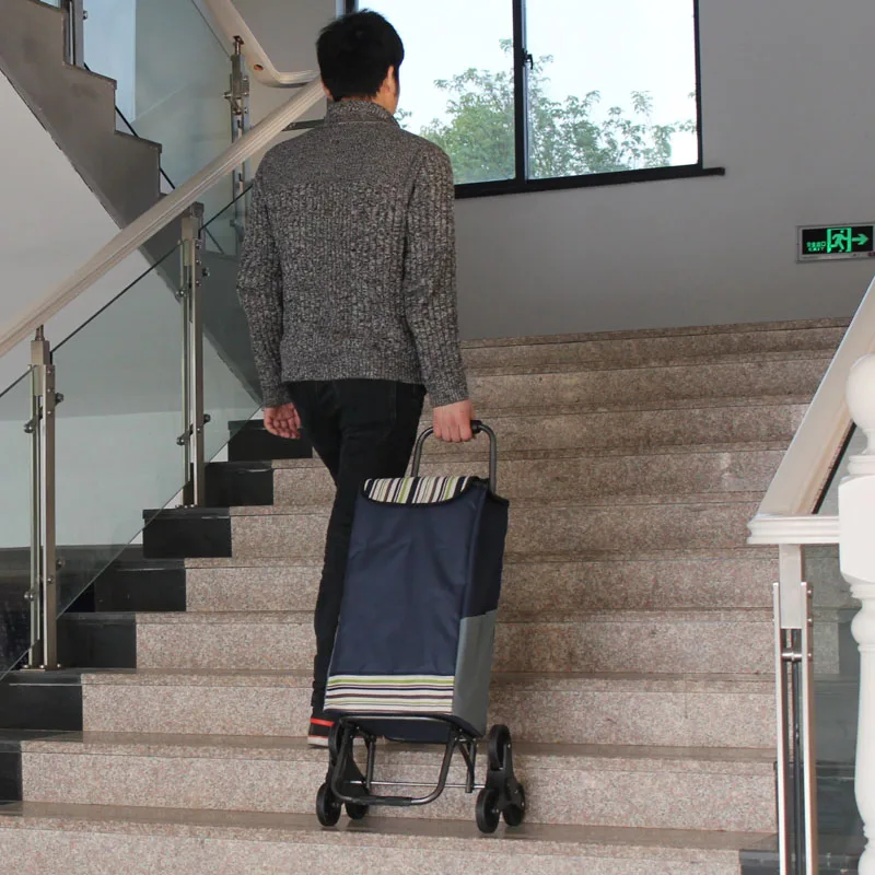 ‌Foldable Shopping Cart with Seat, Heavy-Duty Grocery Trolley, Large Capacity Market Bag, Retractable Handle for Seniors - view 3