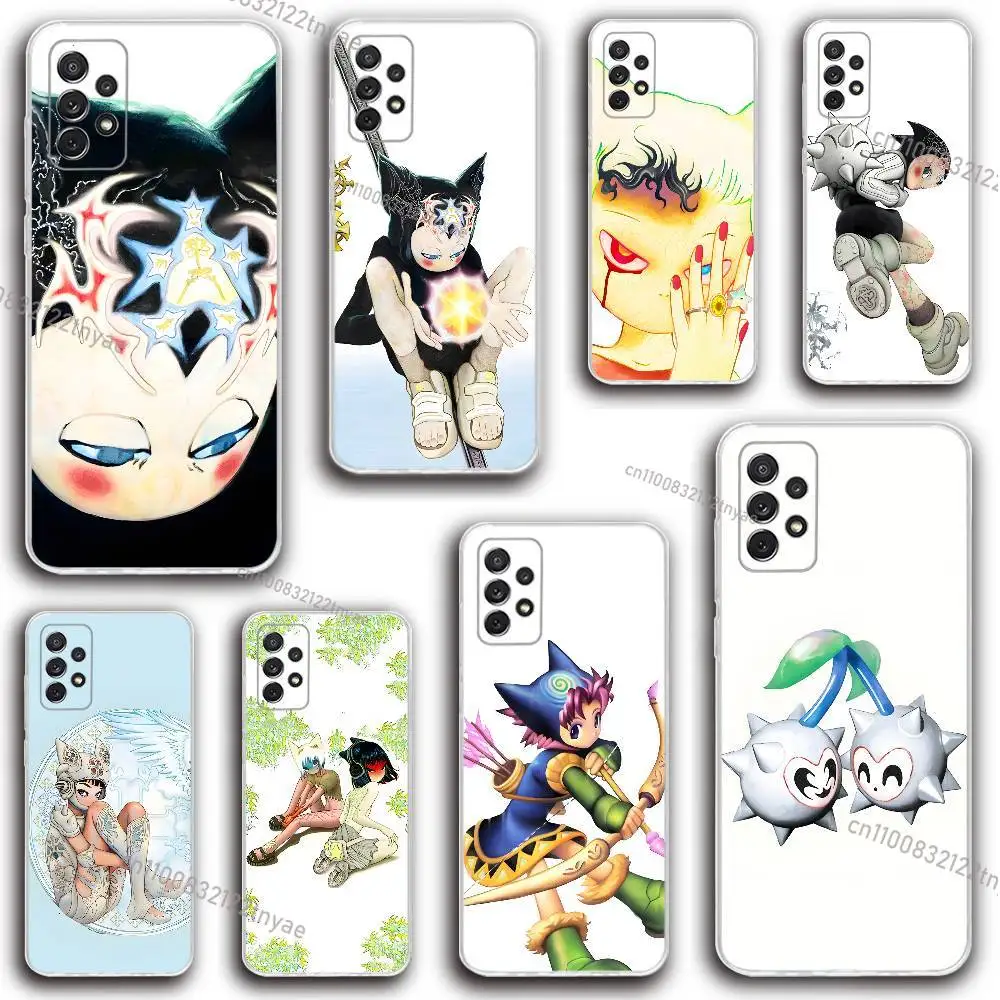 

G-Glyvees Art Phone Case Silicone For Samsung S30,23,21,22,20 FE lite,S10,9,PIus Note20ultra Soft Transparent