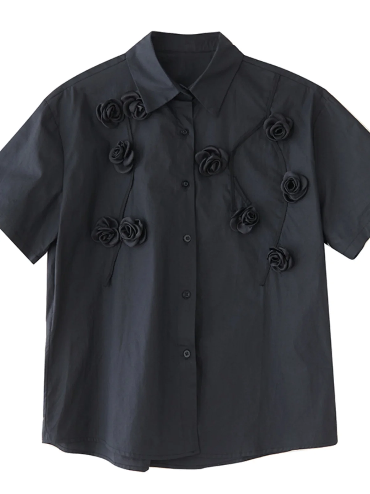 Uliczny, stylowy, unikatowy, piękny, swobodny, damski, luźny, plus size, letni, modny top z kołnierzykiem, regularny...