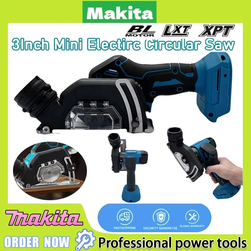 

Makita 3Inch Mini Brushless Electric Circular Saw Cordless Rechargeable Handheld Electirc Cut Off Grinder Tool for 18V Battery
