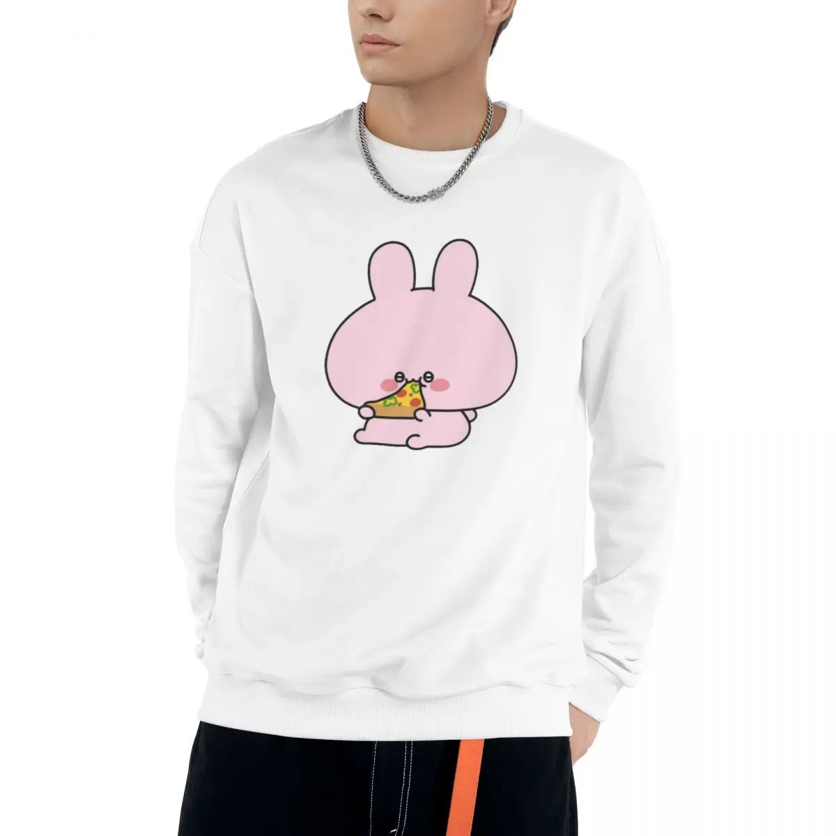 A-Asamimichaan Cute Asamimi 2024 Spring and Autumn Cotton New Youth Campus Sweatshirt Round Neck Pullover Sweatshirt