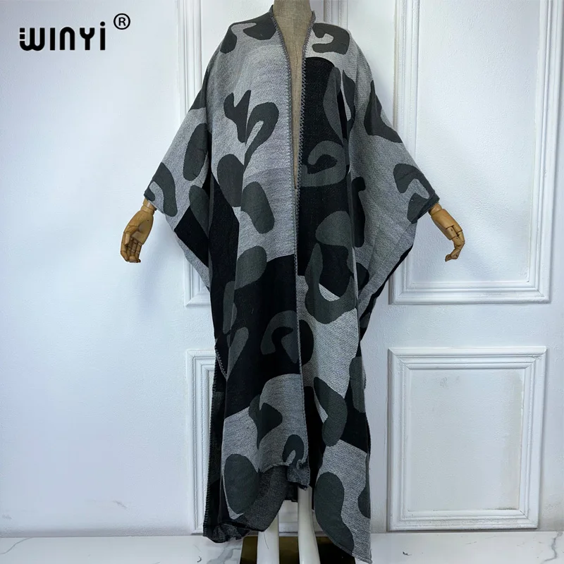 

WINYI winter coat Africa women camouflage colour down cardiganThick Warm long down dress winter abaya dubai luxury