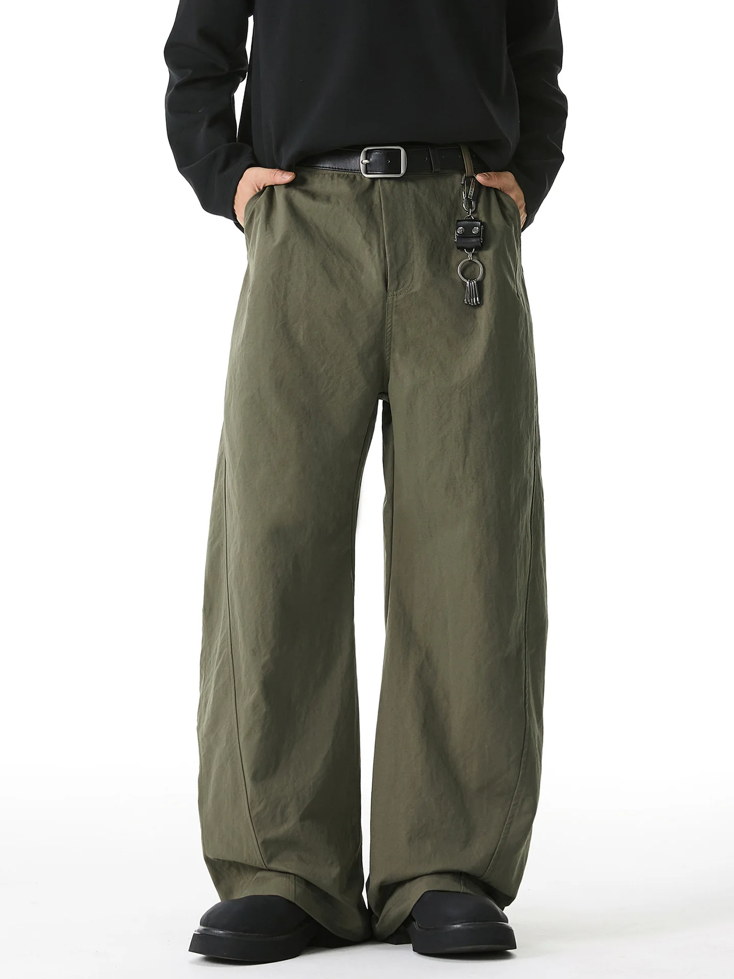 

Американские рабочие брюки для мужчин, брюки-карго в стиле милитари с боковой панелью, свободная посадка, широкие брюки в стиле ретро, весна-осень