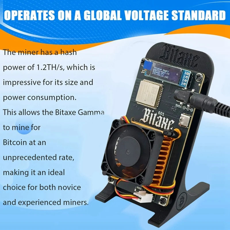 LARSU-Bitaxe Gamma 601 Bitcoin Solo Lottery Miner 1.2TH/S BM1370 Asic Chip 18-22W BTC Miner From Antminer S21 Pro