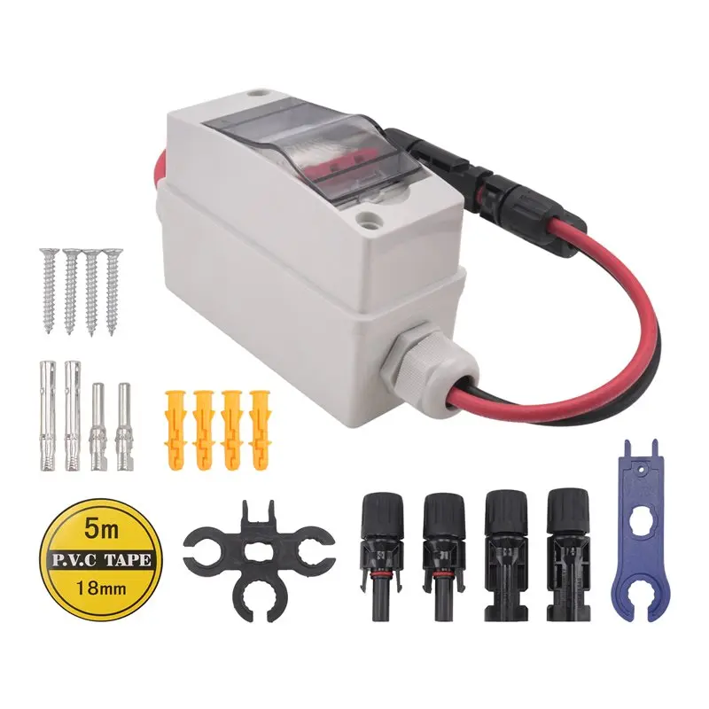 

A71P Solar Panel Disconnect Switch, 63A DC 1000V Breaker Box PV Disconnect Switch With IP65 Waterproof Box