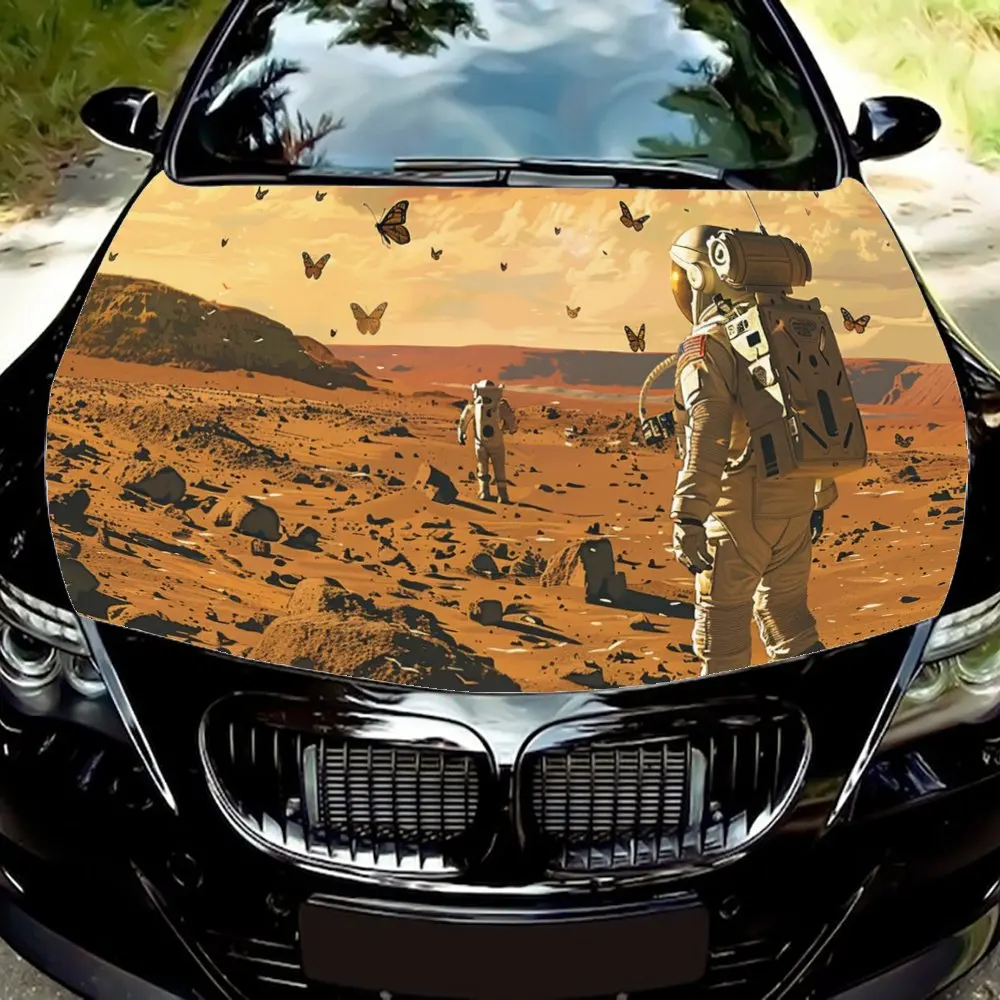 

Бабочка встречает астронавт, подарок, виниловые обертывания для автомобиля, наклейка на капот двигателя, устойчивая к брызгам, легко снимается, прочная персонализированная