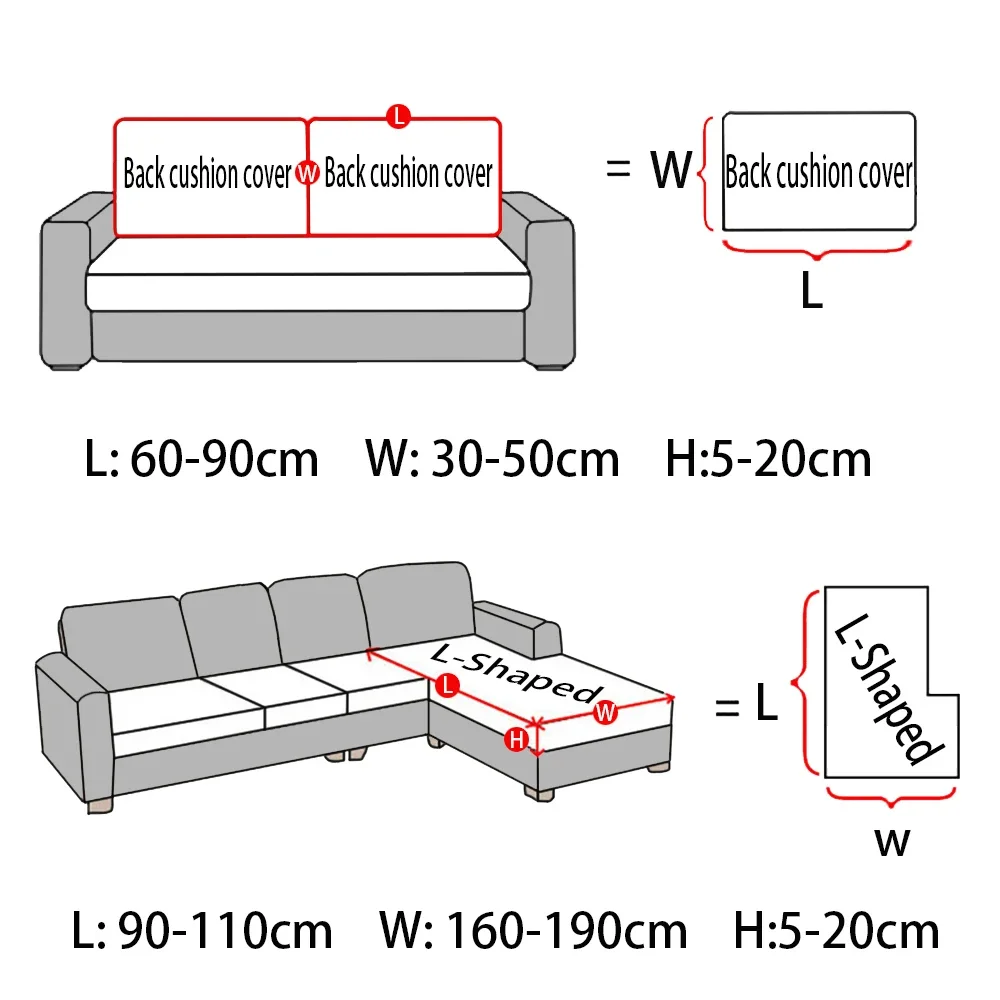 Waterproof Jacquard Sofa Seat Cushion Cover for Living Room Kids Furniture Protector Polar Fleece Stretch Sofa Covers Removable