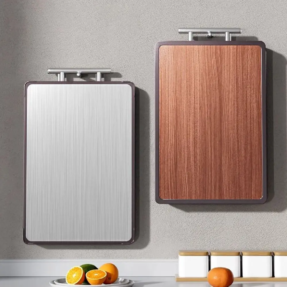 

Anti-Bacterial Double-sided Cutting Board Anti-Slip with Handle Wood Chopping Board Rust Proof Anti-Mold Kitchen Chopping Block