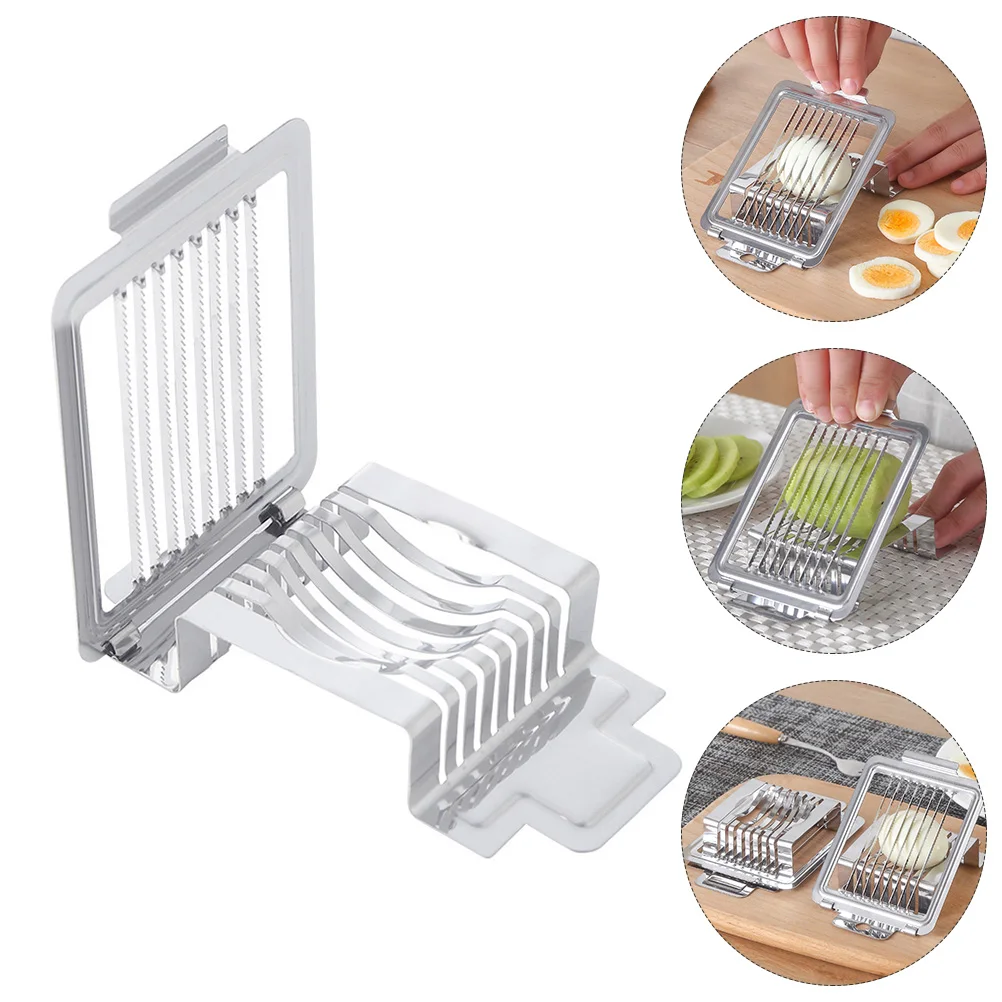 

Egg Slicer Stainless Steel Dicer Splitter for Eggs Fruit Cheese Vegetable Tomato Kitchen Tool Egg Cutting Device