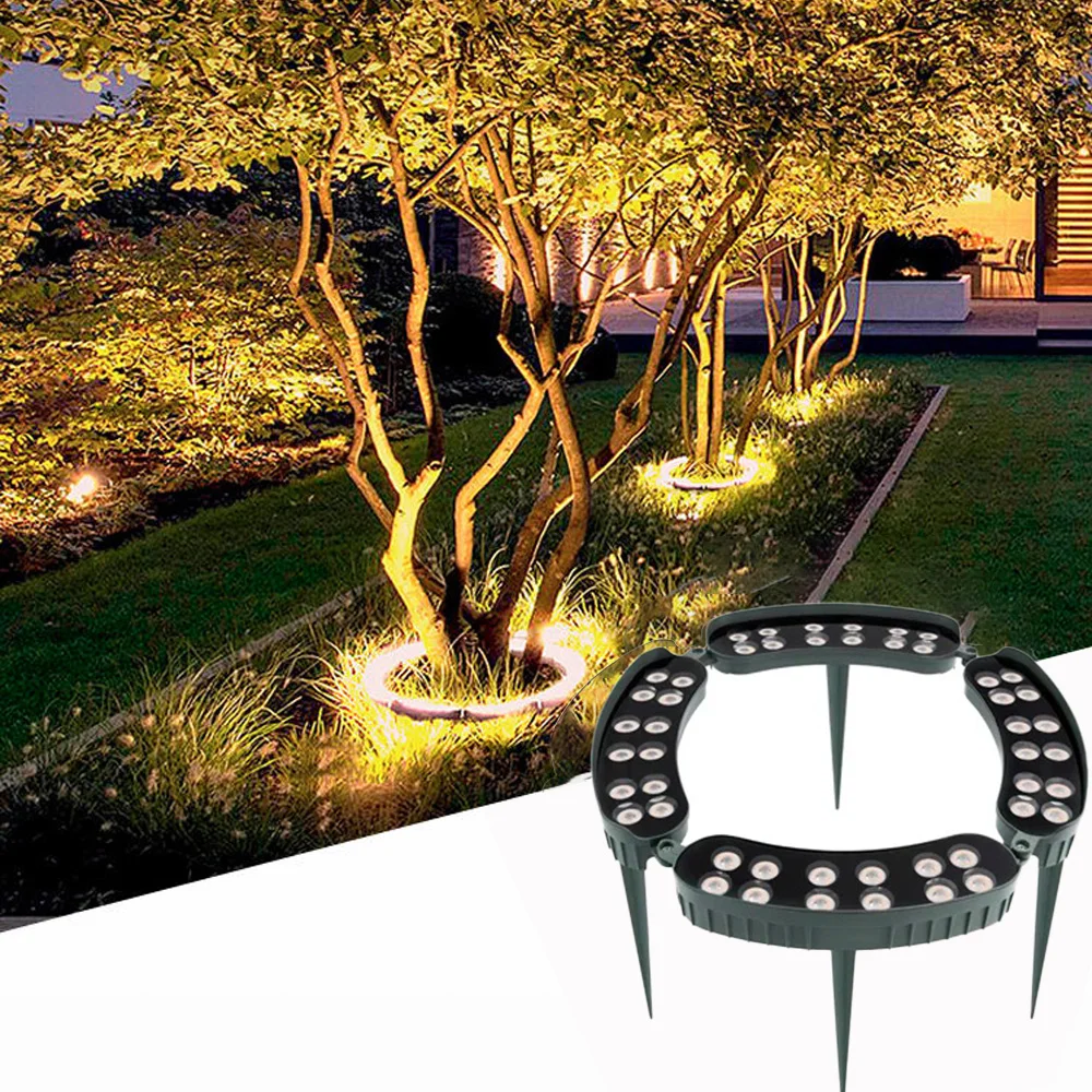 

Светодиодный светильник для обнимания деревьев, уличный водонепроницаемый пейзажный светильник для объятий деревьев, кольцевой светильник для дома, сада, парка, декор, прожектор, лампа 220 В