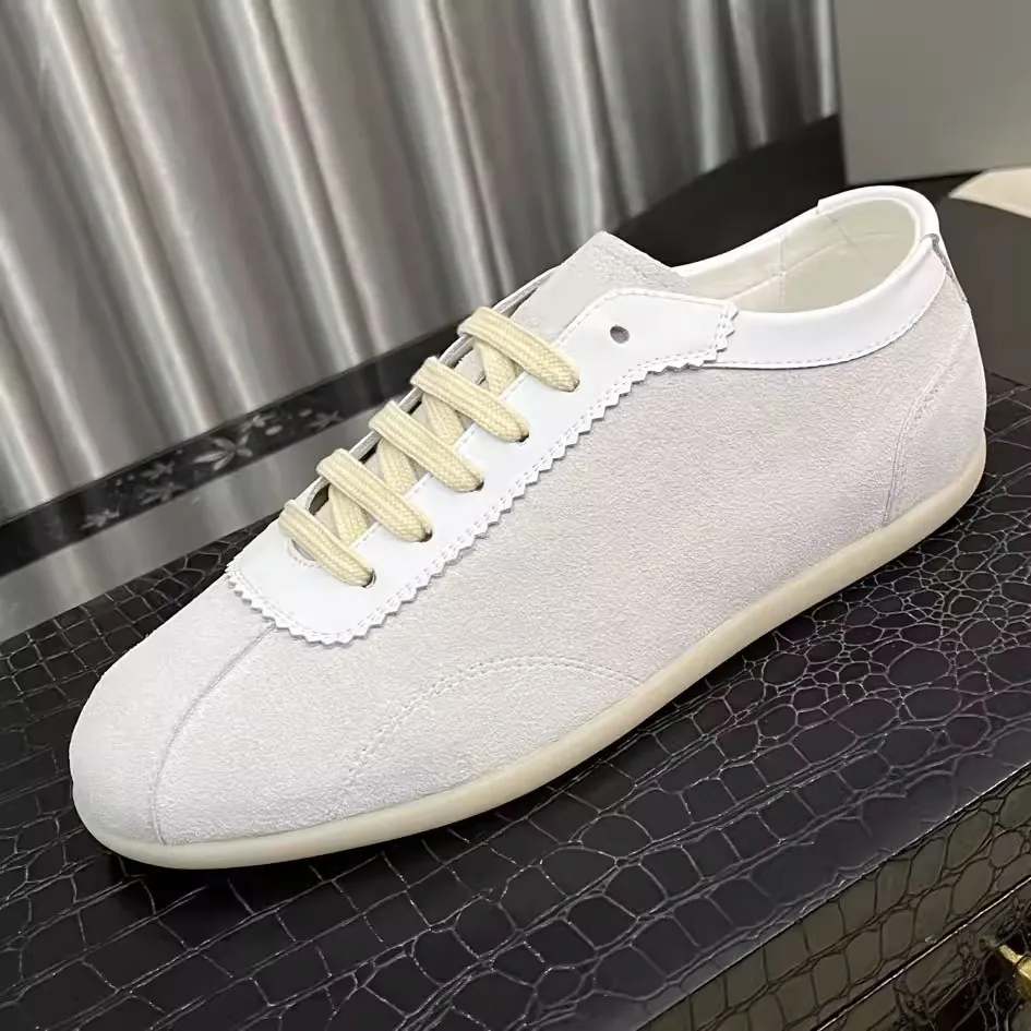 

Women's College-Style Loafers Casual Flat Shoes Cowhide Leather Lace-Up Flats British-Style Boat Shoes