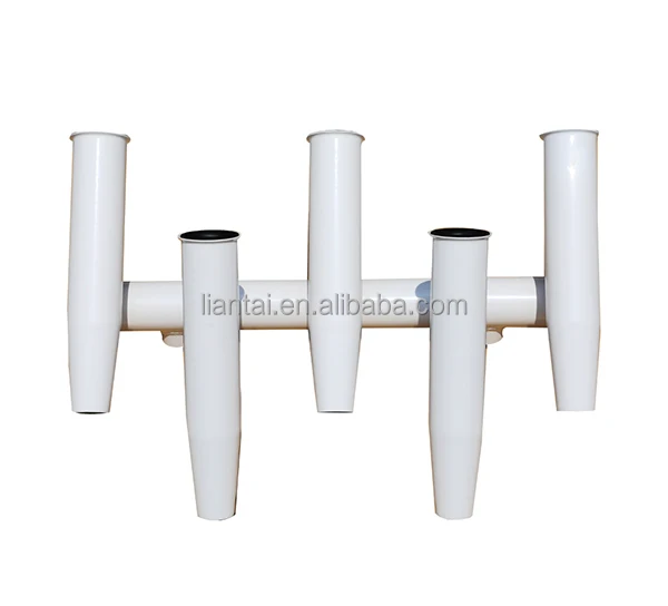 Dolphin 5 Rod Holders Fishing Console Boat T Top Rod Holder Rocket Launcher White Coated Black Coated Anodized Available