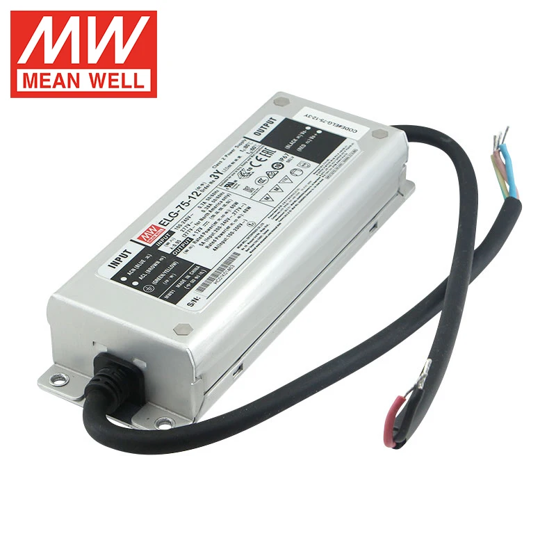 

Mean Well ELG 75W 3Y Led Driver 12V 24V 36V 42V 48V Constant Voltage Constant Current for LED