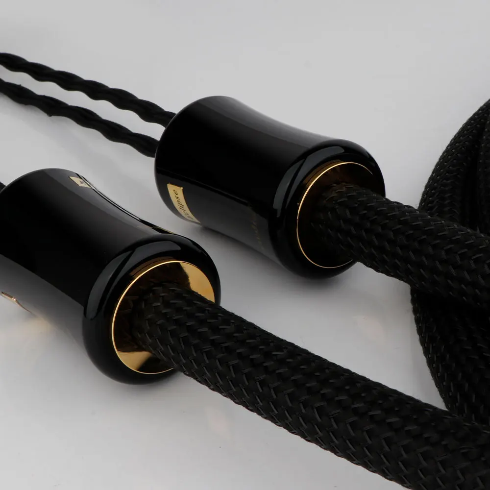 Monosaudio 6N Lautsprecherkabel aus reinem Silber Eclipse Reference Series Y Spade-zu-Bananenstecker HIFI Audio-Lautsprecherkabel – Detail 5