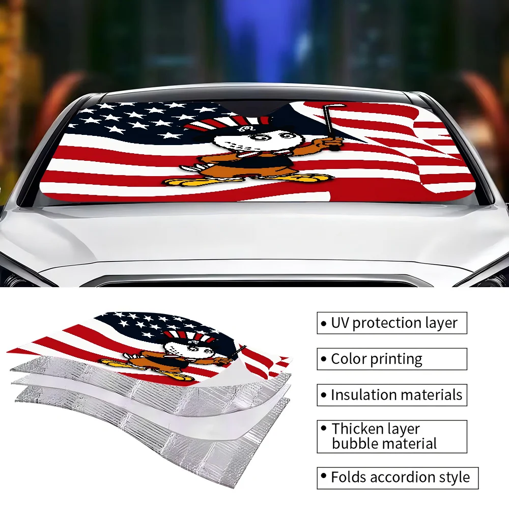 Fashion Golf Art Anime Novelty Car Front Windshield Sunshade 70x130cm Cartoon Foils Car Window Windscreen Cover