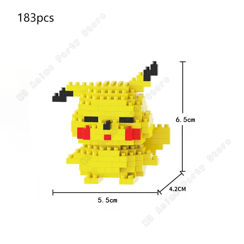 Pokemon Bausteine Set Pikachu Ziegel Block Montage Micro Anime Gengar Charizard Modell Gebäude Spielzeug Geschenk