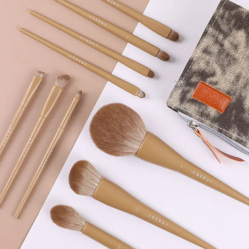 Ensemble de maquillage, pinceau, fard à paupières, poudre libre, pinceau à sourcils, fond de teint, fard à joues, surligneur, ensemble correcteur, pinceau, ensemble complet