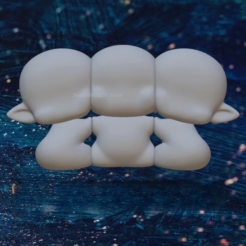 Ultra-light Clay Cartoon Doll Q-version Clamp Heart Conjoined Silicone Mold for DIY Animation Character Body Shape Making Tool