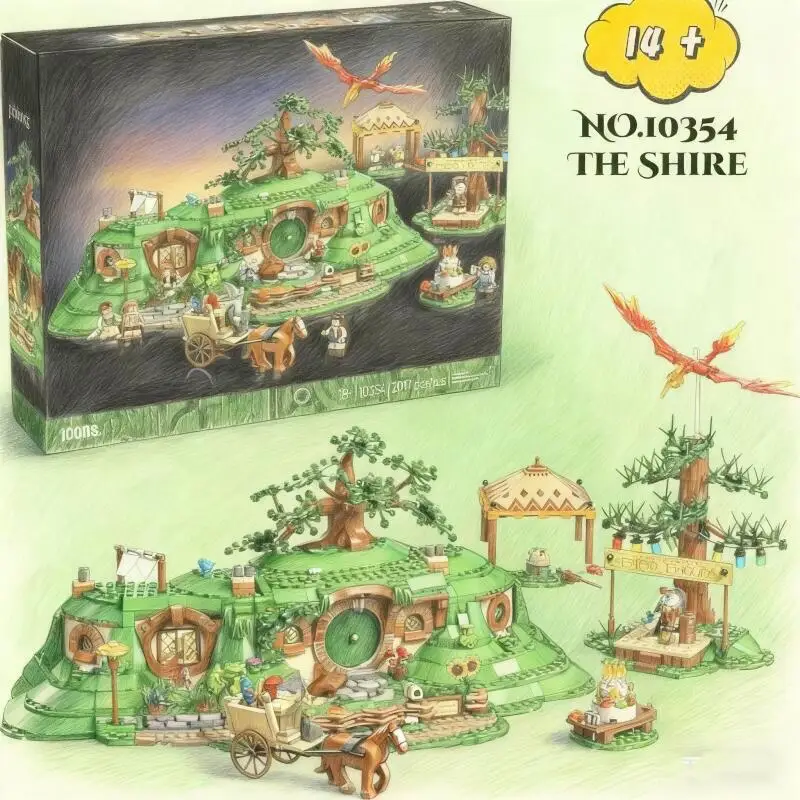 

NEW Year 2017PCS10354 The Shire Building Block Model Bricks Creative Expert Streetview Architecture Set Gift