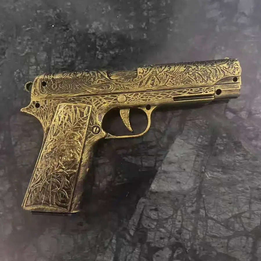 레트로 M1911 쉘 이젝팅 장난감 권총, 소프트 총알 연속 발사 야외 게임 슈팅 권총 (어린이 및 성인용)