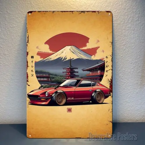 1p,Datsun 240z Car Metal Poster - Collectable Tin Sign - Size: