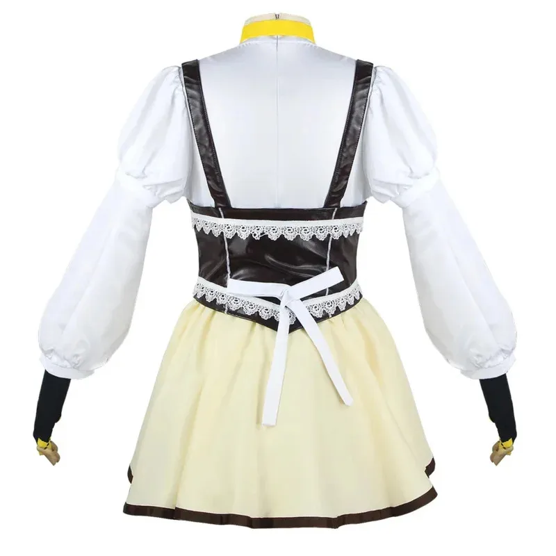 N71 Tomoe Mami Cosplay Anime Puella Magi Madoka Magica Costume Cosplay Set Completo Cappello Calzino Set Da Festa Parrucca Nj