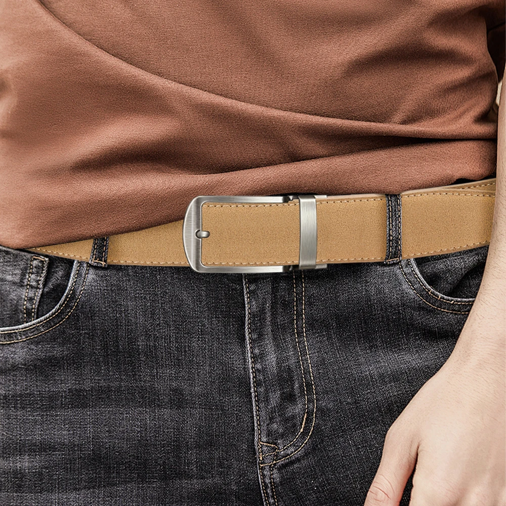 Men's PU Leather Belt Fashion Stylish Belts for Daily Life, Leisure, Party, Festival, Work, and Business Automatic Buckle
