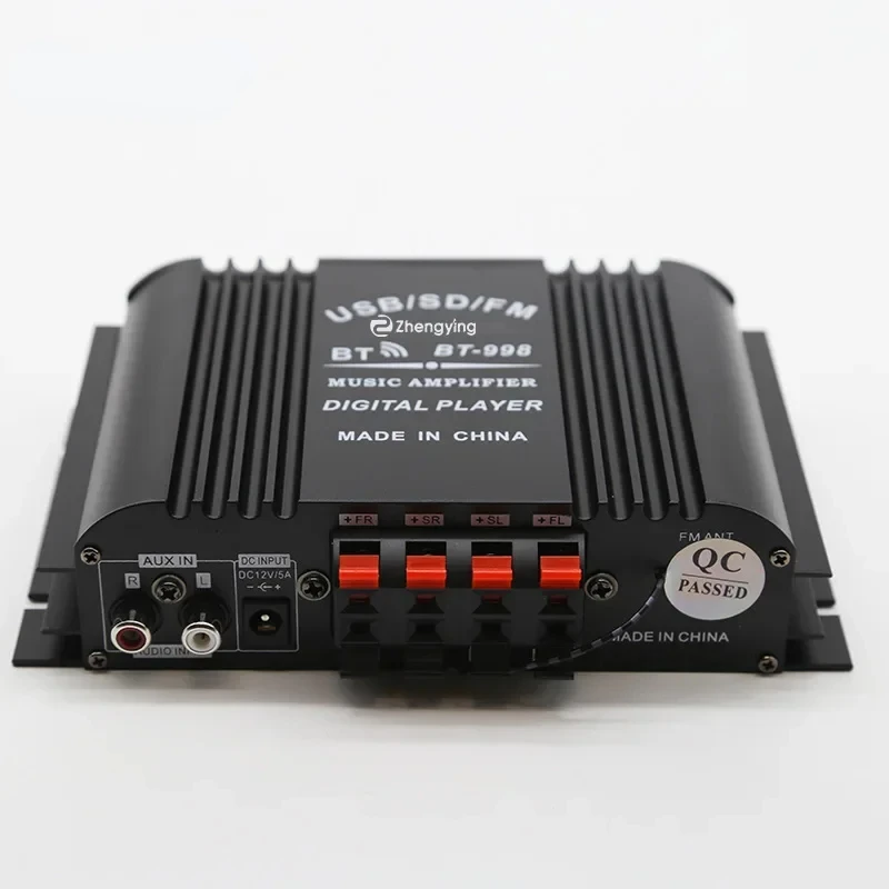 1600W Peak Power HiFi Sound Amplifier Digital 4 Channel Audio Amplifier Bluetooth Karaoke Player FM Radio Support Remote Control