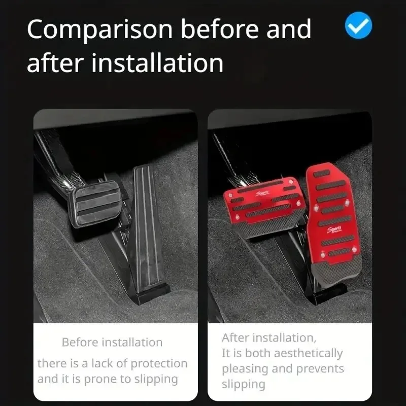 Universal Car Accelerator & Brake Pedal - Anti-Skid Technology for Automatic Stop!