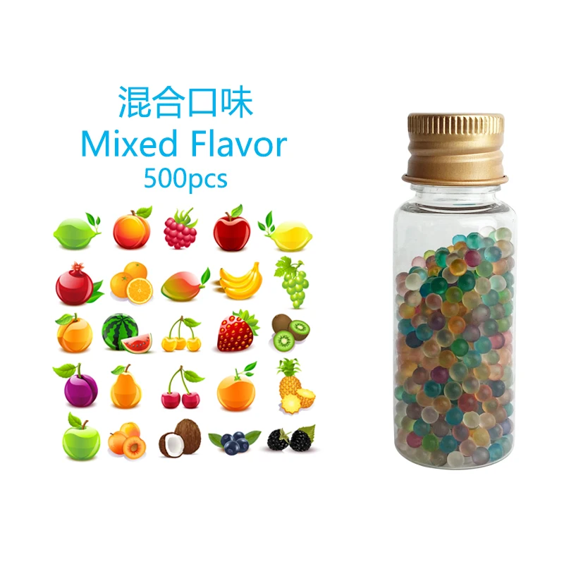 500pcs Cigarette Capsule Mixed Fruit Flavor Menthol Mint Beads Explosion Cigarette Pops Crush Ball Smoking Accessories