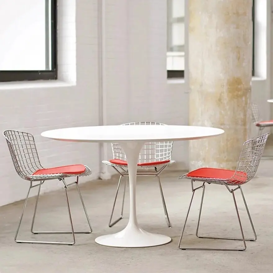 Nordic style ins grid chair internet celebrity hollow gold dining chair Chrome plated steel frame home chair dressing stool