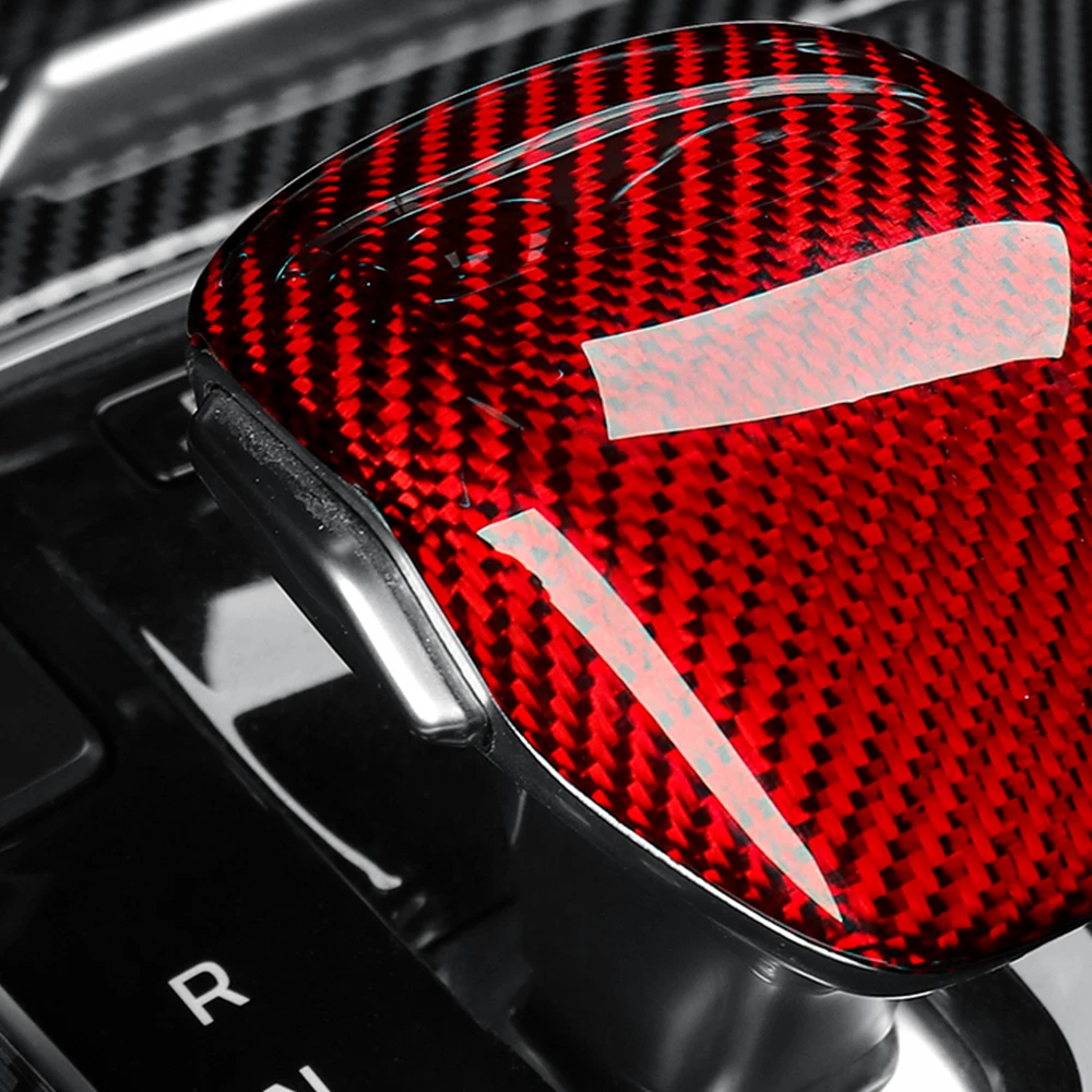Fit For Kia Stinger 2018-2023 LHD/RHD Real Forged Carbon Fiber Gear Shift Knob Cover Trim Interior Tuning Car Accessories