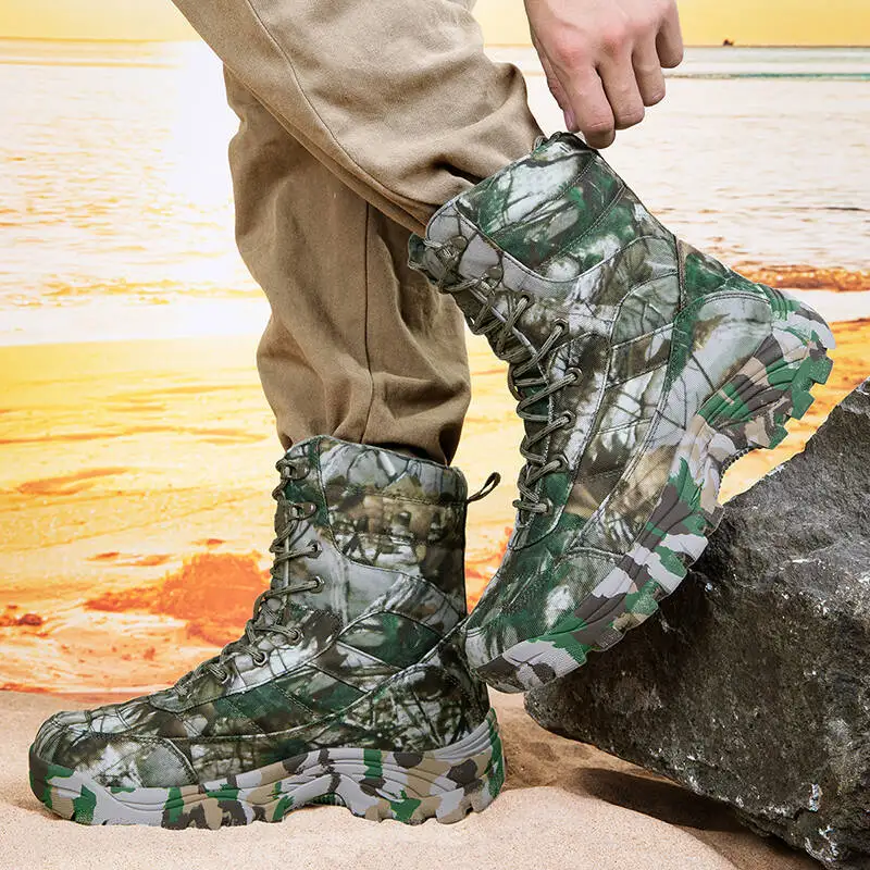 Outdoor Boots Men Hiking In Various Terrains Boots Waterproof Non-slip Hiking Boot Wear-resistant Jungle Trekking Chunky Sneaker - view 3