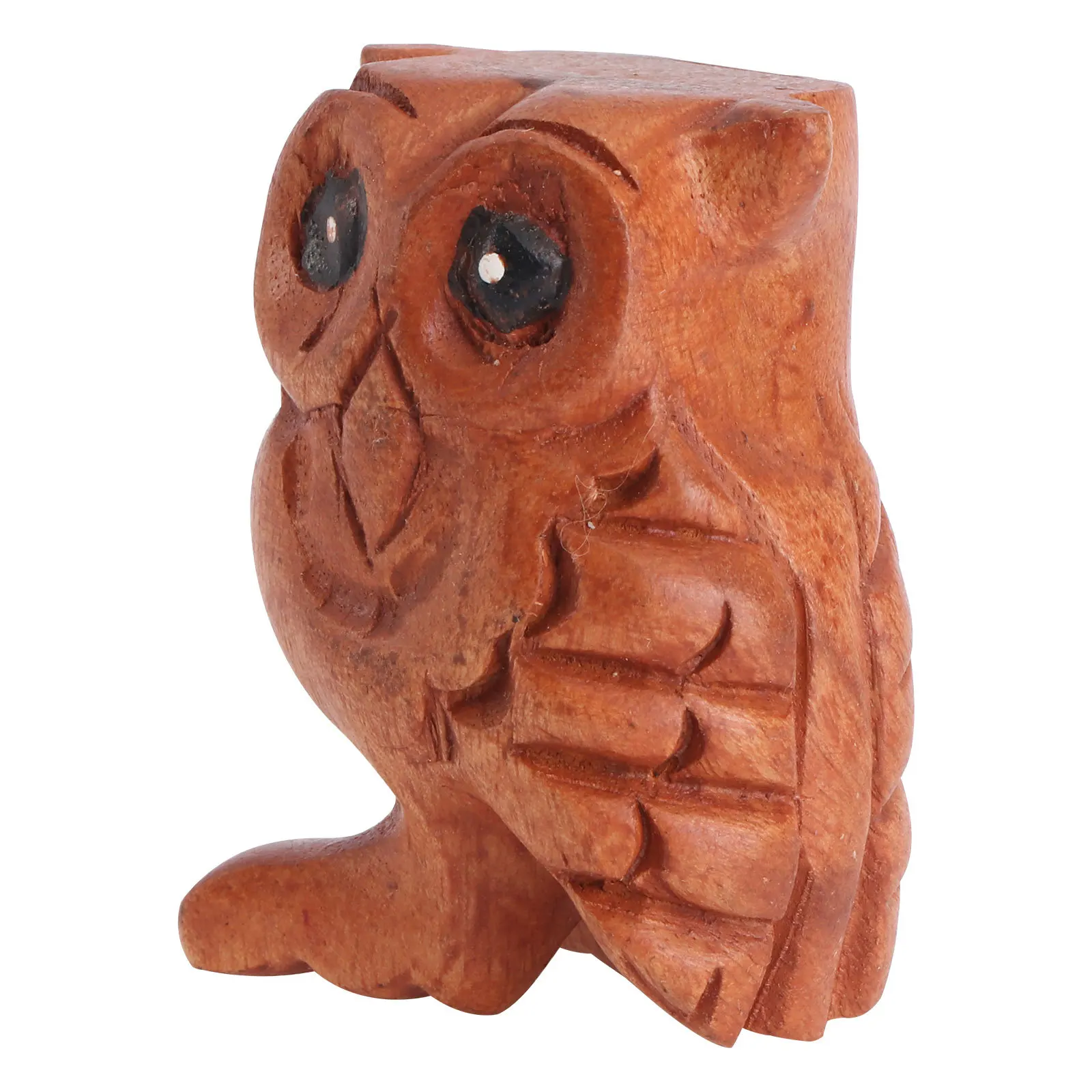 

1Pcs Solid Wood Owl Craft Wooden Decoration Home Office Car Desktop Ornament Rustic Animal Art Gift Wooden Craft